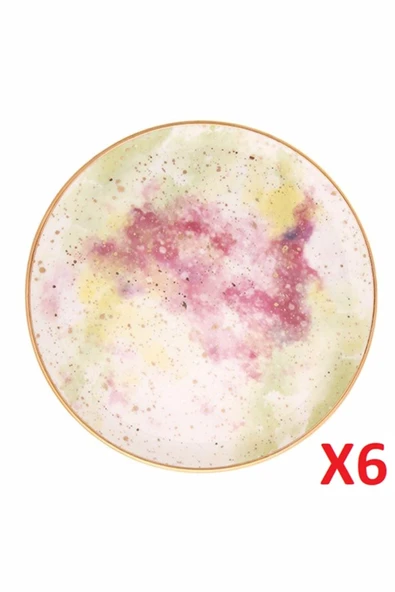 Porland Cosmos Desen Düz Tabak 24cm 6'lı 04alm006665 ürün görseli 1