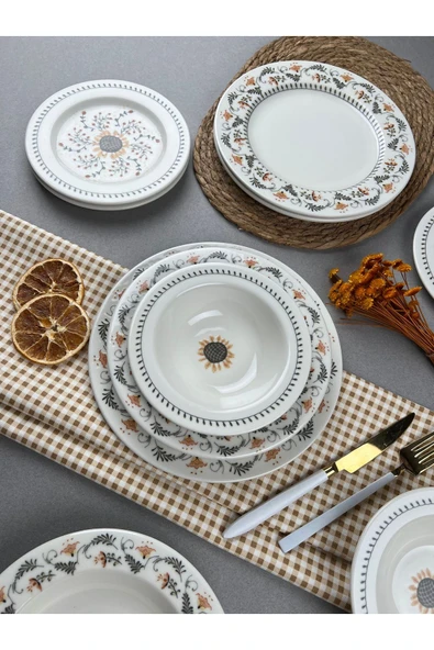 Store Porser Sunflower 24 Parça Yemek Takımı
