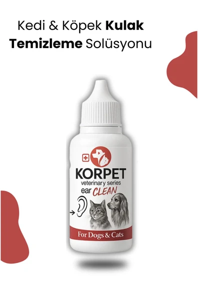 KorPet Kedi Köpek Kulak Temizleme Damlası 50 ml (Cat&Dog Ear clean)