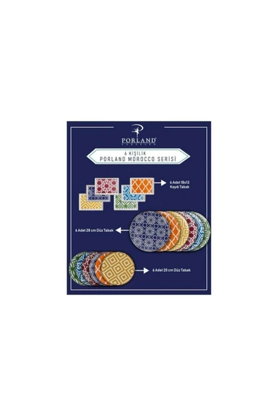 Porland Morocco Kahvaltı ve İkram Takımı 6 Kişilik 18 Parça - 2
