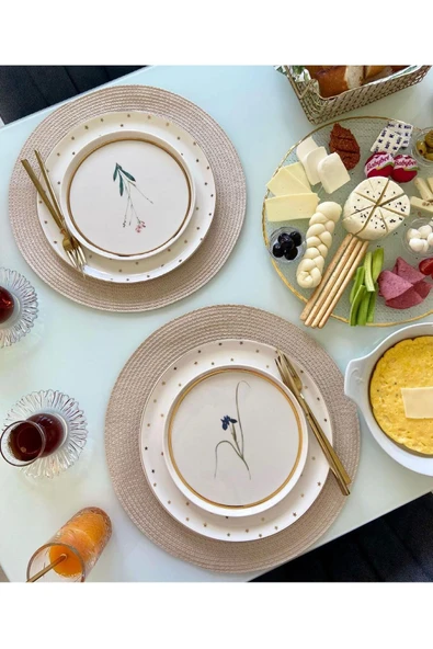 Porland Forest Botanical 2 Kişilik Servis Sunum Takımı 4 Parça - 2