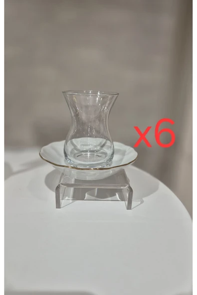 Porland Altın Yaldız Çay Takımı 6 Kişilik 12 Parça ürün görseli 1