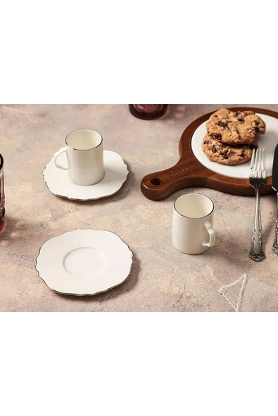 Porland Tide Platin 2 Kişilik Kahve Takımı 80cc