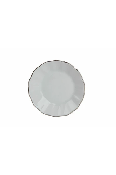 Porland Gümüş Yaldızlı Çay Tabağı 12 Adet