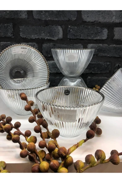 Porland Moon Gümüş Kase 6'lı 15 Cm - Resim 3