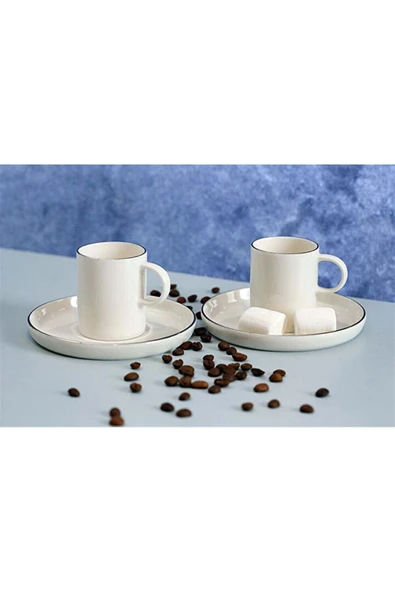 Porland Chopin Platin Kahve Takımı 4 Parça