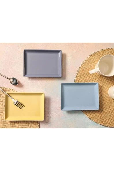 Porland Colored 3 Parça Servis&Sunum Tabağı 18cm ürün görseli 1