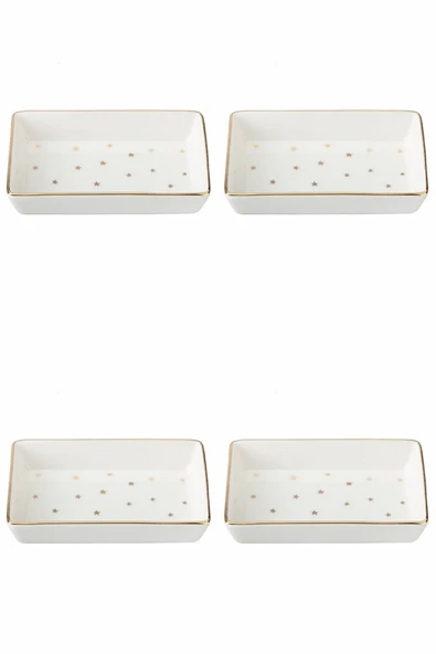 Porland Forest Kahvaltı&meze Tabağı 7x11cm 4 Lü 04lfh000587