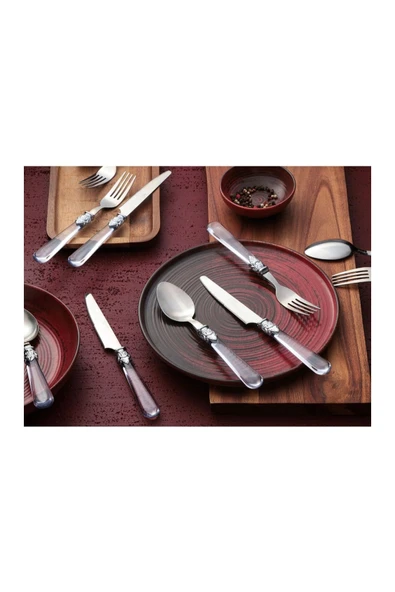 Porland Trendy Free Tatlı Çatal Kaşık Bıçak Takımı 18 Parça