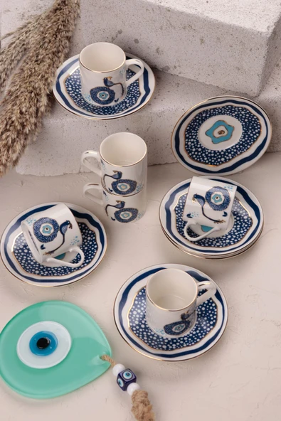 Porser Pavo 12 Parça Kahve Fincanı Seti - 2