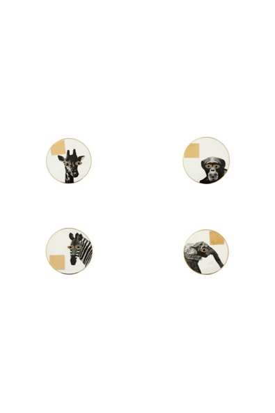 Porland Wild Life 4 Parça Karma Bardak Altlığı 10cm