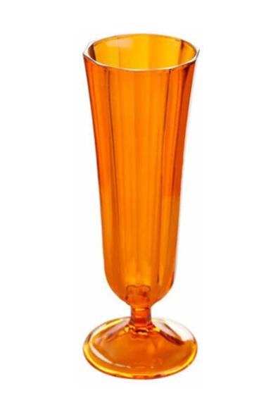 Porland 6'lı Turuncu Flüt Şampanya Bardağı 130 cc ürün görseli 1