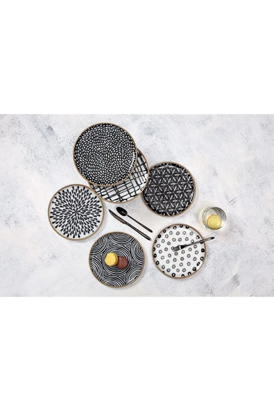 Porland Fractal 6 Parça 6 Kişilik Pasta Takımı ürün görseli 1