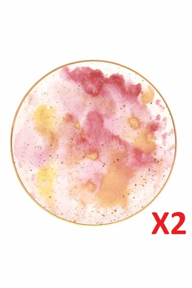 Porland Cosmos Desen Düz Tabak 24cm 2'li 04alm006663 ürün görseli 1