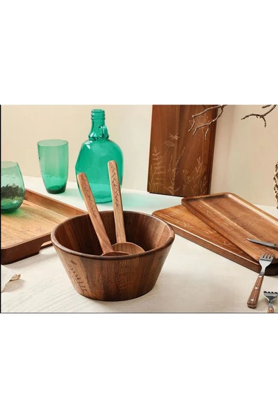 Porland Woodflower Akasya Sunum Tahtası 35 cm - 2