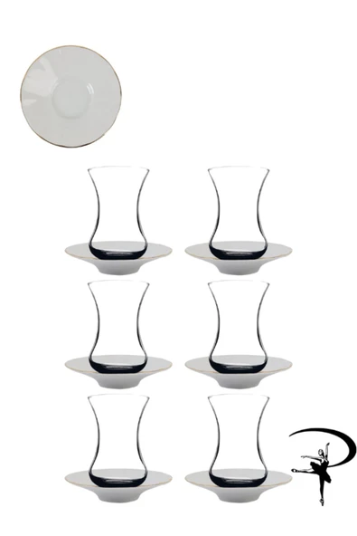 Porland Altın Yaldız Ergonomik 6 Kişilik Çay Seti ürün görseli 1