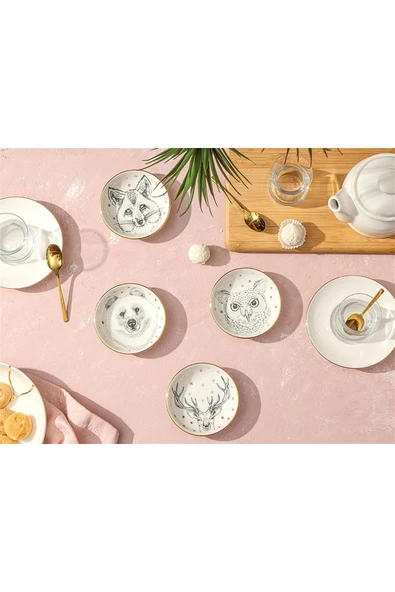 Porland Forest 4'lü Mini Kase Takımı 10cm ürün görseli 1