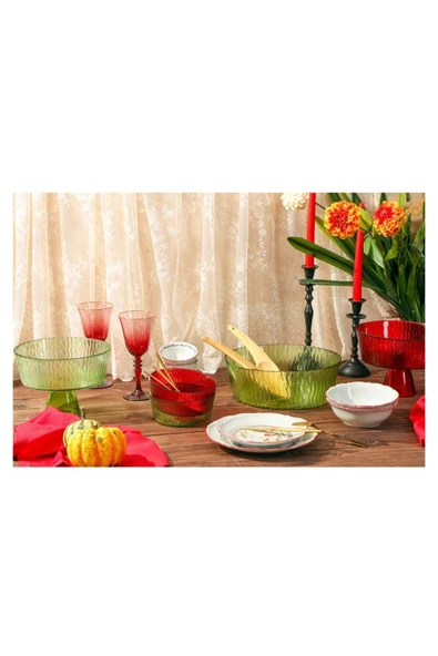 Porland Magnalia Kırmızı Kase 6'lı 16cm - 3