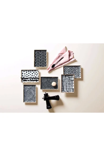 Porland Fractal 6lı Pasta Takımı 18x13cm 04por034373 ürün görseli 1