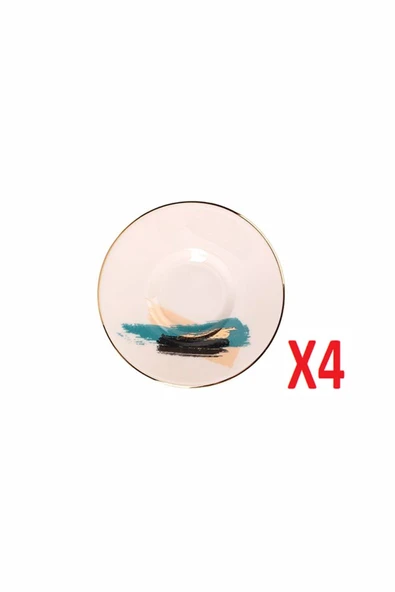 Porland Dash Desen Çay Tabağı 11cm 4 lü 04ALM008508 ürün görseli 1