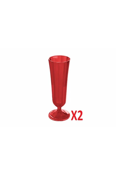 Porland Bordo Flüt Bardağı 130cc 2'li 04FIA001730 ürün görseli 1