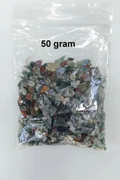 50 Gram Minik Yosunlu Akik Kırıktaş Deliksiz Parçalar 130-3 - 2