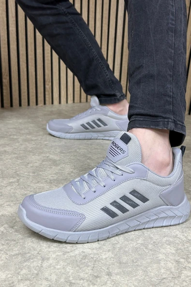 Günlük Erkek Sneaker Fileli Bağcıklı Rahat Esnek Dikiş Detaylı Yürüyüş Spor Ayakkabı 1453 - 2