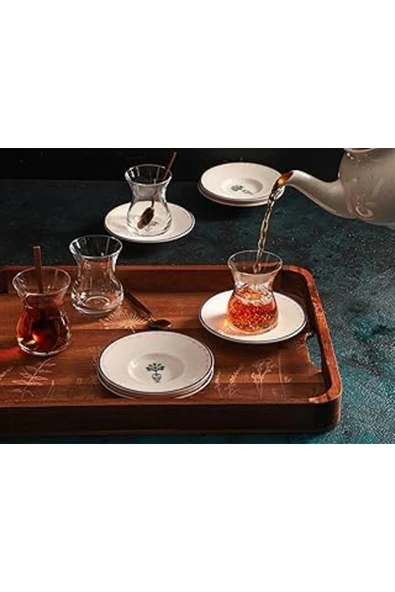 Mu Art Porland Vaso Piccolo 12 Parça 6 Kişilik Çay Takımı