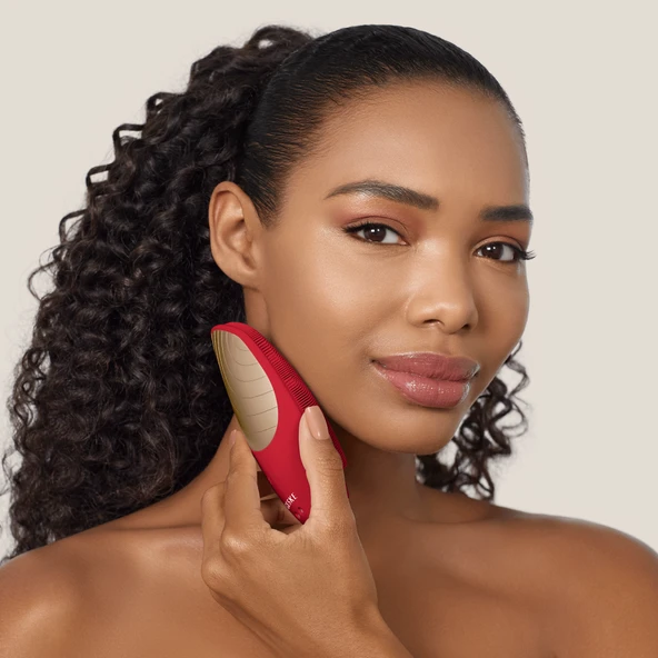 GESKE Titreşimli Yüz Temizleme ve Isılı Masaj Cihazı  Sonic Thermo Facial Brush - 4