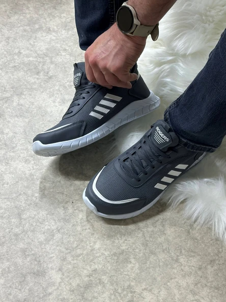 Günlük Erkek Sneaker Fileli Bağcıklı Rahat Esnek Dikiş Detaylı Yürüyüş Spor Ayakkabı 1453 - 9
