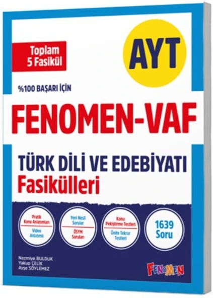 Fenomen Ayt Vaf Türk Dili ve Edebiyatı Fasikül Seti (1-2-3-4-5. Fasikül)