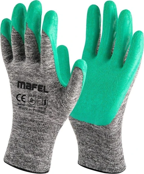Mafel MF 080 Lateks Kaplı Yeşil Camcı Eldiven No:10 XL - 10'lu Ekonomik Paket - Resim 2