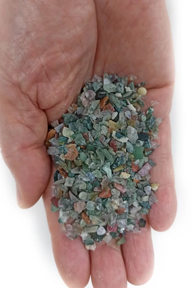 50 Gram Minik Yosunlu Akik Kırıktaş Deliksiz Parçalar 130-3