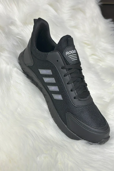 Günlük Erkek Sneaker Fileli Bağcıklı Rahat Esnek Dikiş Detaylı Yürüyüş Spor Ayakkabı 1453 - 5