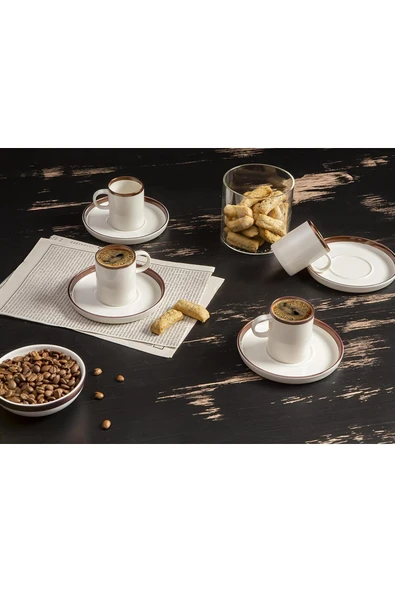 KDROĞLU KDROGLU Chopin Bakır 4 Kişilik Kahve Takımı 85cc New Desing 1109836