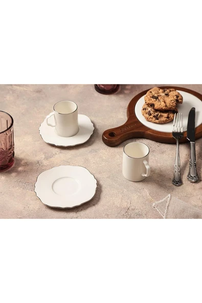 salesalbutik Tide Platin 2 Kişilik Kahve Takımı 80cc