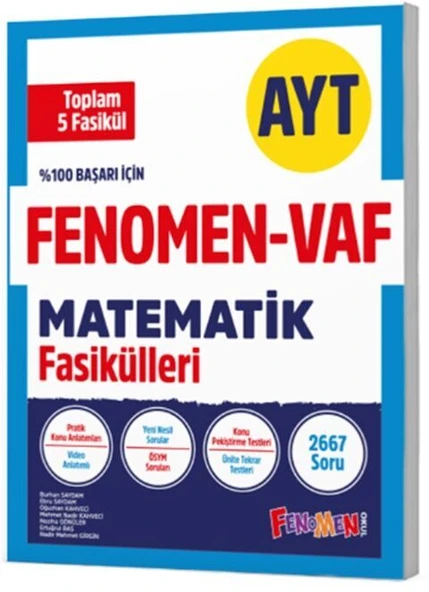 Fenomen Ayt Vaf Matematik Fasikül Seti (1-2-3-4-5. Fasikül) ürün görseli