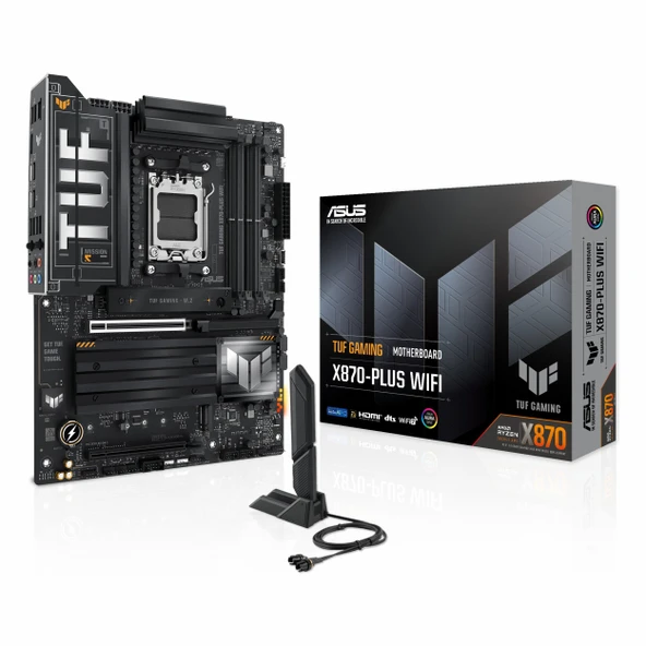 Asus TUF Gaming X870-Plus WiFi DDR5 (8000MHz)OC M.2 HDMI/USB-C PCIe 5.0 AM5 ATX Anakart ürün görseli 1