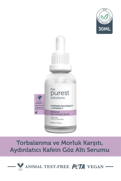 The Purest Solutions Göz Altı Torbalanma ve Morluk Karşıtı Bakım Serumu 30 ml (Caffeine Solutions 5% + Vitamin C) ürün görseli