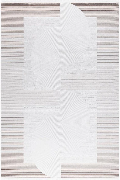 Pastel Halı Almira D145A Krem Kahve Akrilik Salon Oturma Yatak Odası Halısı ürün görseli 1