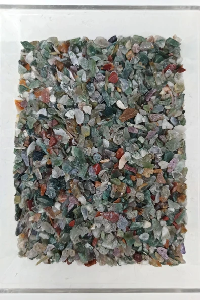 50 Gram Minik Yosunlu Akik Kırıktaş Deliksiz Parçalar 130-3 - 3