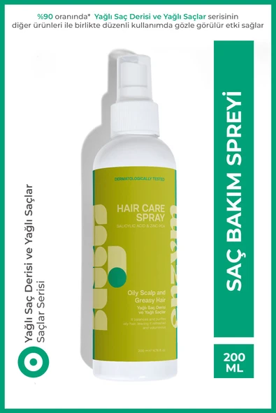 ENZYM COSMETICS Yağlı saç derisi ve yağlı saçlara özel yağlanma karşıtı saç bakım spreyi 200 ml - 1