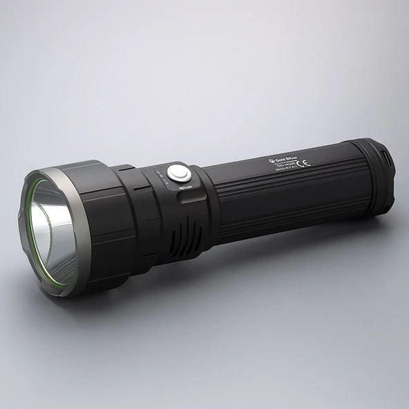 El Feneri 8000 Lümen 80W Uzun Menzil Metal Kasa Şarjlı Powerbank Ledli Işık Lambası Su Geçirmez Kamp - Resim 6