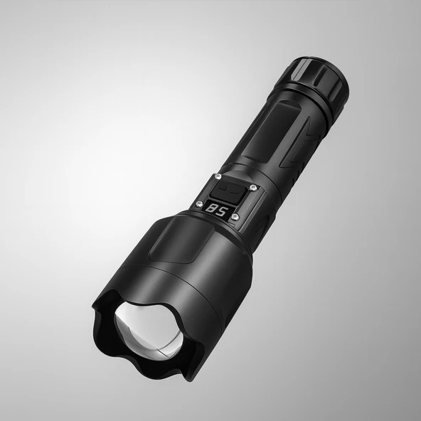 El Feneri 1500 Lümen Uzun Menzil Usb Şarjlı Powerbank Ledli Işık Kafa Lambası Su Geçirmez Kamp Led - Resim 6