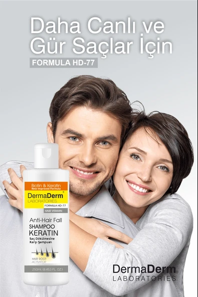 Dermaderm Biotin Ve Keratin Saç Dökülmesine Karşı Hızlı Sac Uzatan Dolgunlaştırıcı Onarıcı Besleyici Şampuan 250 ml. - 7