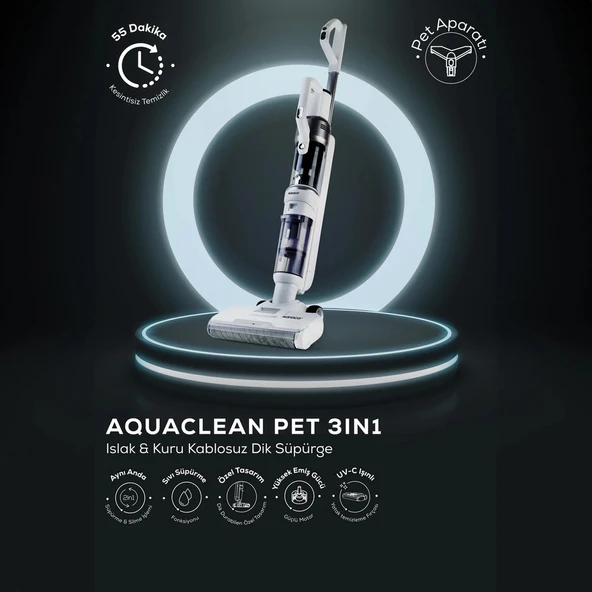 Karaca Aquaclean Pet 3in1 Islak ve Kuru Kablosuz Dikey Süpürge - Resim 5