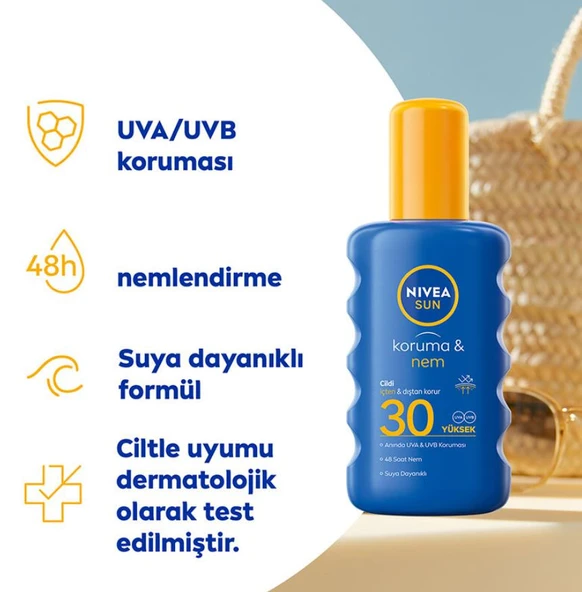 Nivea Koruma Ve Nem Güneş Koruyucu Vücut Spreyi Spf30 200 Ml - 2