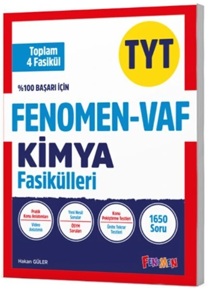 Fenomen Tyt Vaf Kimya Fasikül Seti (1-2-3-4. Fasikül)