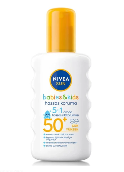 Nivea Bebek Ve Çocuklar İçin Hassas Güneş Koruyucu Vücut Spreyi Spf50+ 200 Ml