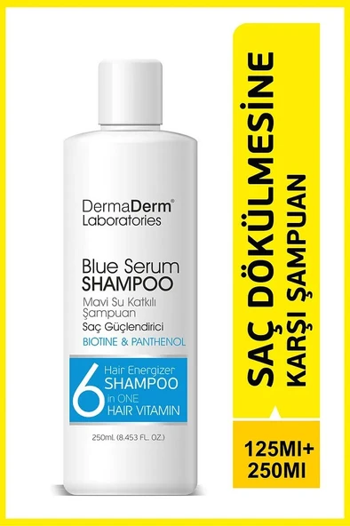 Dermaderm Saç Dökülmesine Karşı Biotin ve Mavi Su Katkılı Pantenol Şampuan 250 ml. - 4